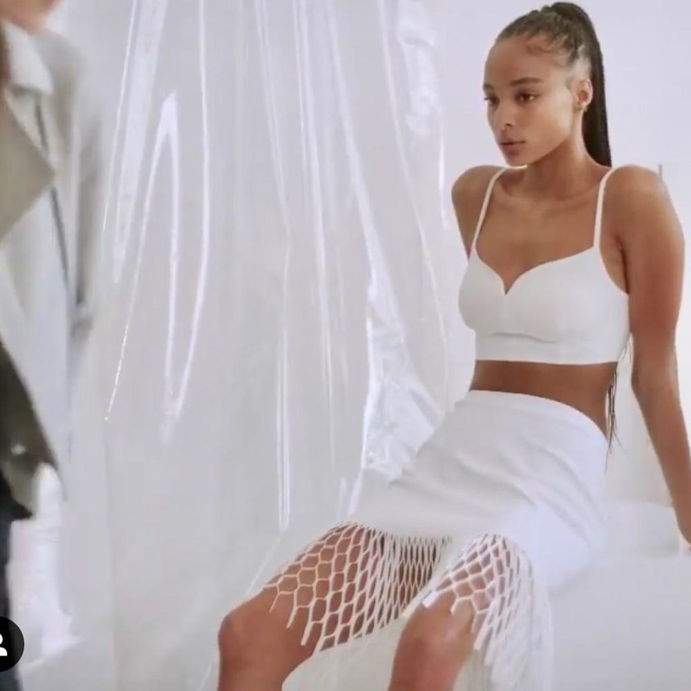 Dion Lee White Midi Fringe Hem Skirt - Picture 5 of 10